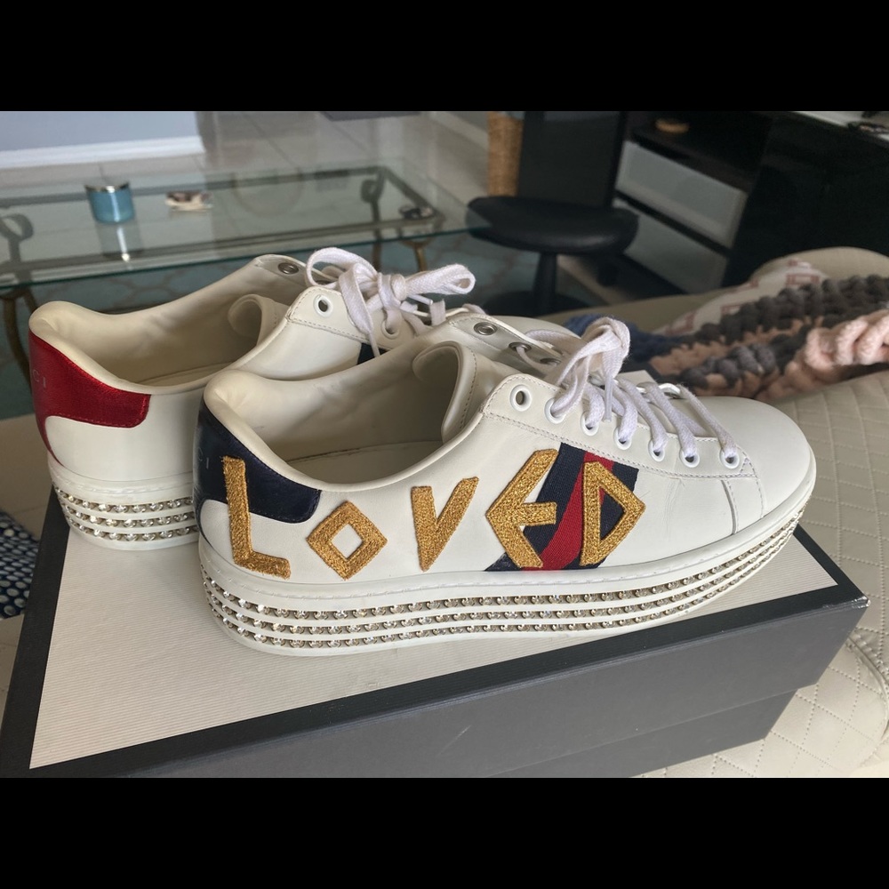 SOLD Gucci Ace Sneakers with Crystals